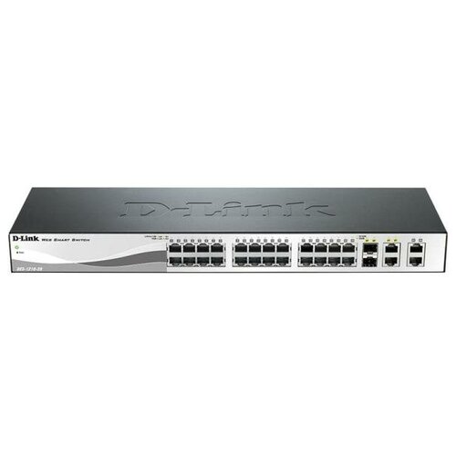 D-Link DES-1210-28C2A Настраиваемый коммутатор WebSmart с 24 портами 10100Base-TX 2 портами 101001000Base-T 2 комбо-портами 1001000Base-TSFP 923900₽