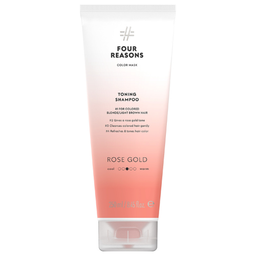 Four Reasons шампунь Color Mask Toning Shampoo Roze Gold Розовое золото, 250 мл тонирующий шампунь для поддержания цвета окрашенных волос four reasons color mask toning shampoo apricot абрикос 250 мл