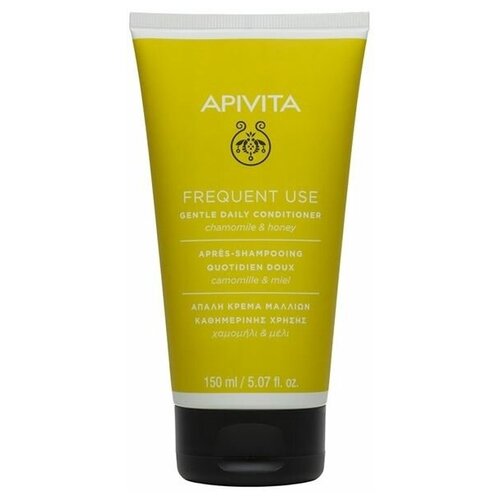 Кондиционер Apivita Hair Care Gentle Daily Conditioner Chamomile & Honey, Мягкий кондиционер для частого использования с Ромашкой и Мёдом, 150 мл