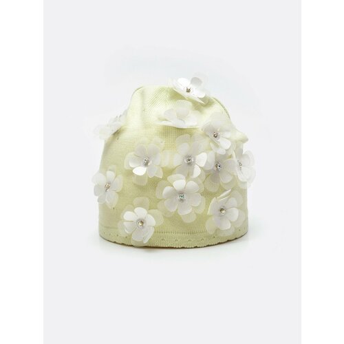 фото Шапка бини artel, размер 48, белый, желтый