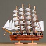 Корабль с белыми парусами «Восточная звезда», 48х11х45см - изображение