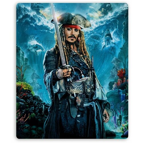 Коврик для мышки прямоугольный Pirates of the Caribbean: Dead Men Tell No Tales Captain Jack Sparrow pirates of the caribbean keychain captain jack sparrow mask skull with crossbones key holder men gifts jewelry accessories