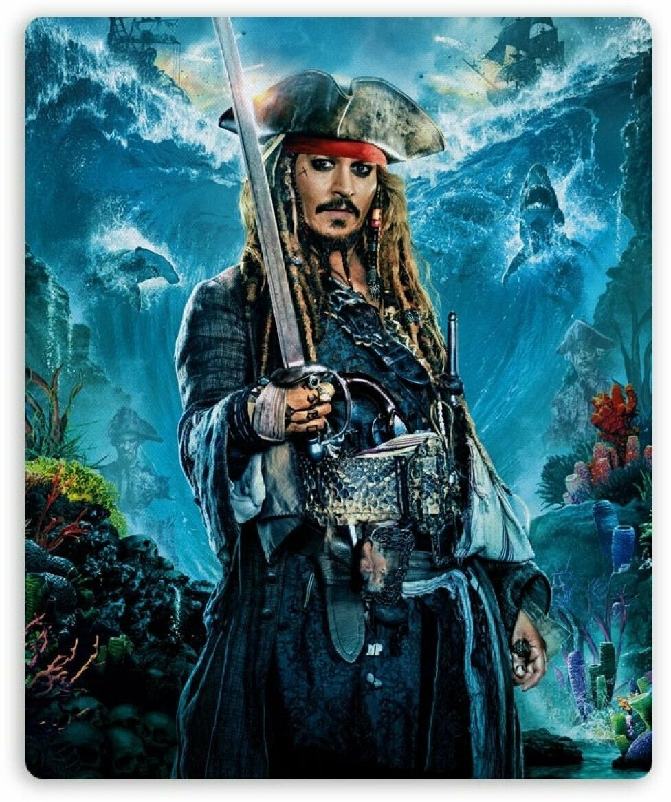 Коврик для мышки прямоугольный Pirates of the Caribbean: Dead Men Tell No Tales Captain Jack Sparrow