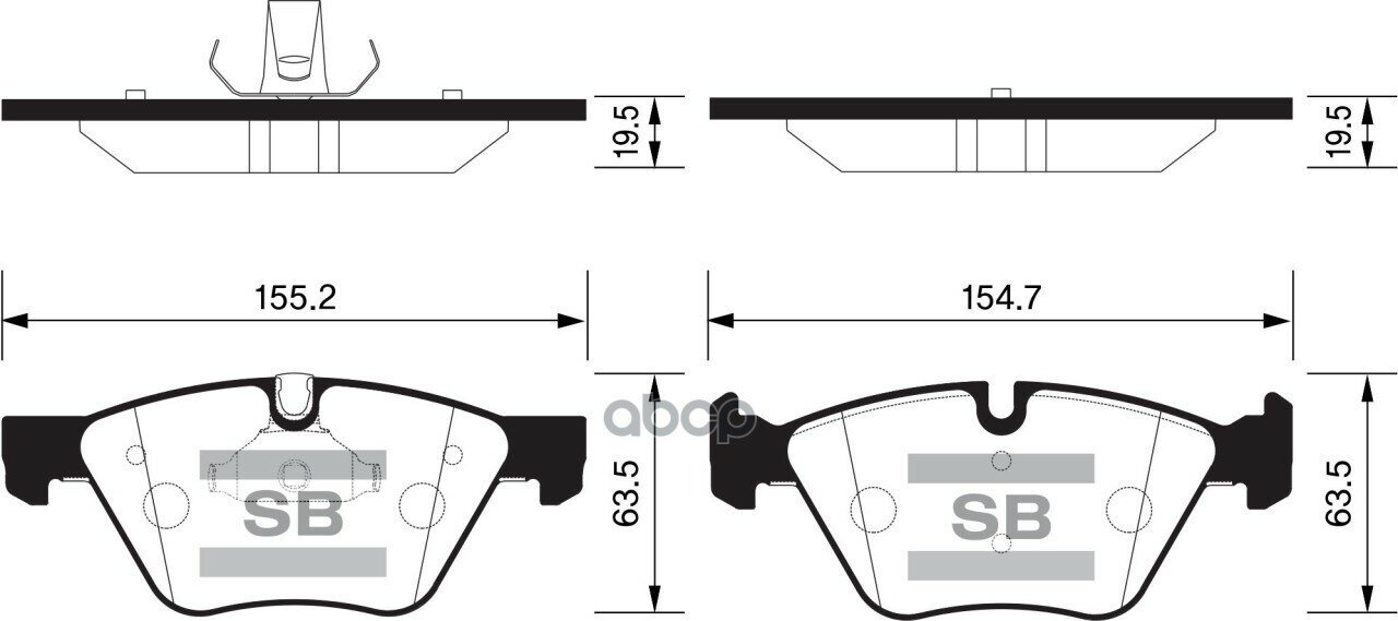 Колодки Передние Bmw 5 E60 Sp2159 Sangsin brake арт. SP2159