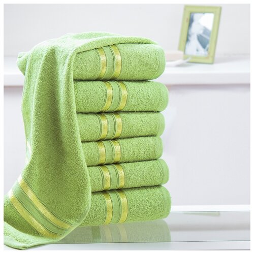 фото Доми полотенце для рук harmonika цвет: салатовый 33х50 см - 6 шт dome