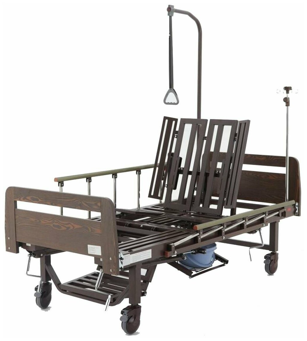 Кровать механическая функциональная Med-Mos YG-5 с боковым переворачиванием, кардиокреслом, туалетом и матрасом