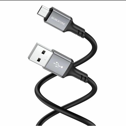 Кабель BOROFONE microUSB BX-83 2.4A 1m Black кабель aux 3 5 3 5 силикон цветной эконом 1m