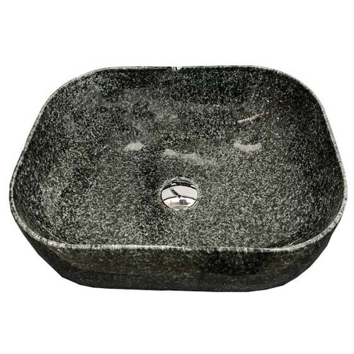 CeramaLux Раковина накладная прямоугольная под серый камень MNC 338 CeramaLux раковина для ванной ceramalux 9212 накладная прямоугольная с антигрязевым покрытием без отверстия под смеситель гарантия 10 лет