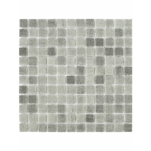 Стеклянная мозаика Natural Mosaic STP-GR004 зеленая серая светлая глянцевая