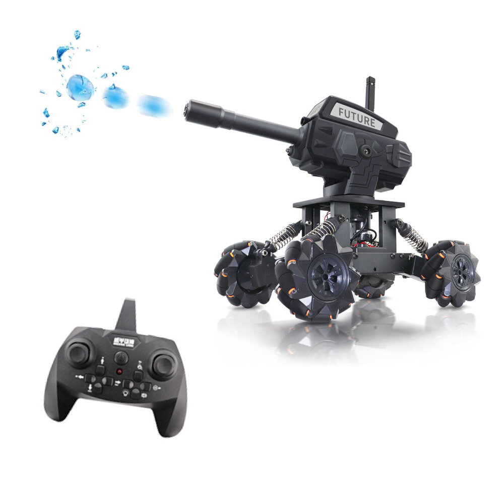 JJ-01 1/8 DIY RC танк может запустить пушечный шар из воды необходимо собрать 4WD 2.4G 14CH сплава программирования дистанционного управления бездорожья альпинистский автомобиль подарок для детей и взрослых