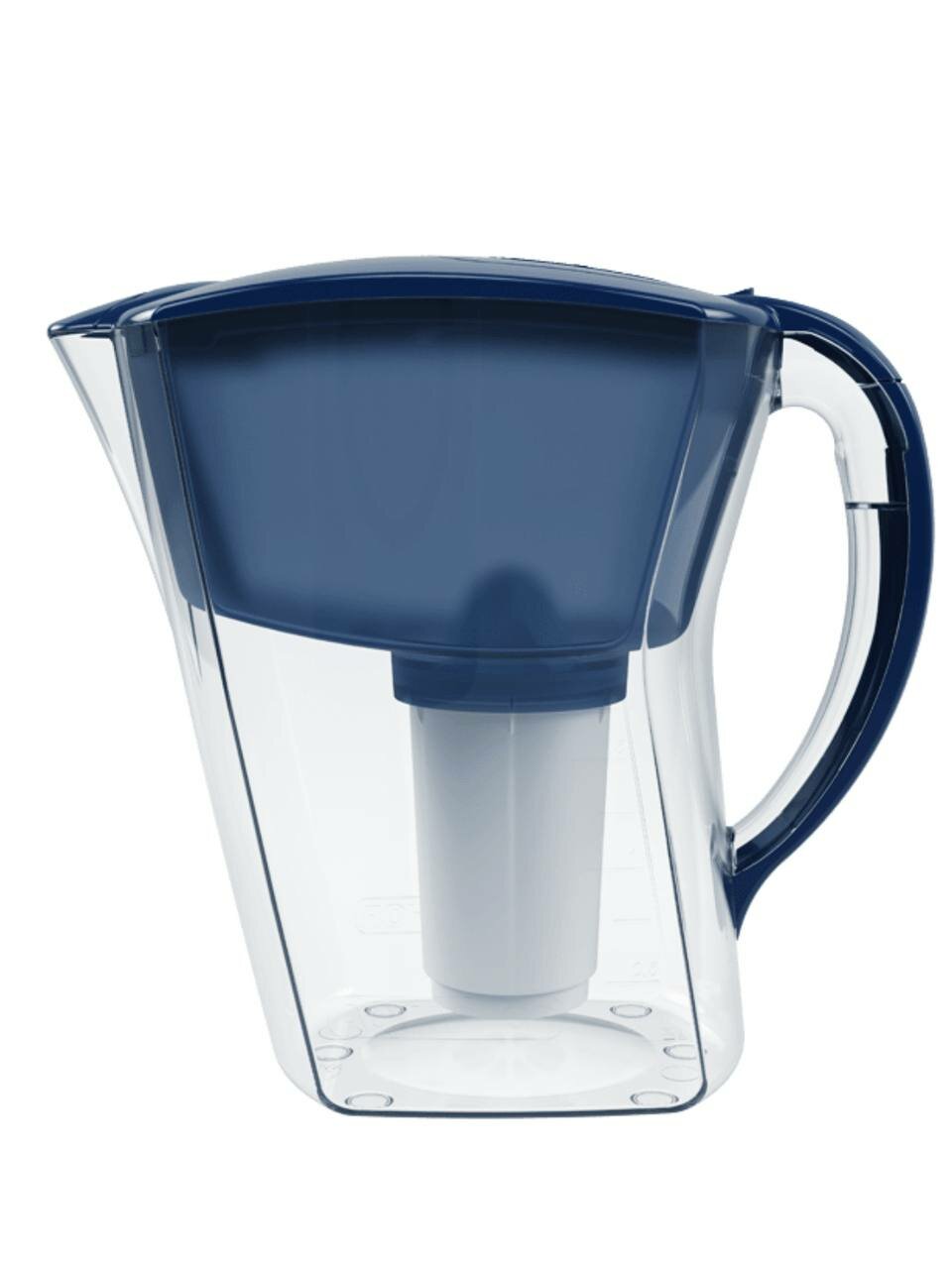 Аквафор Аквамарин - вместительный фильтр кувшин на 3.8 литра - темно синий — фото 1