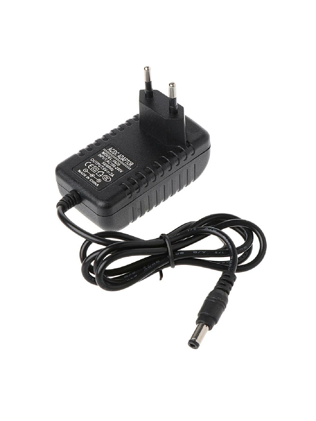 AC Adapter 6V 2A for DC Power Supply Charger AC 100-240V 50-60Hz to for DC 6V 2A 12W Charger Power Supply AC Adapter Cha