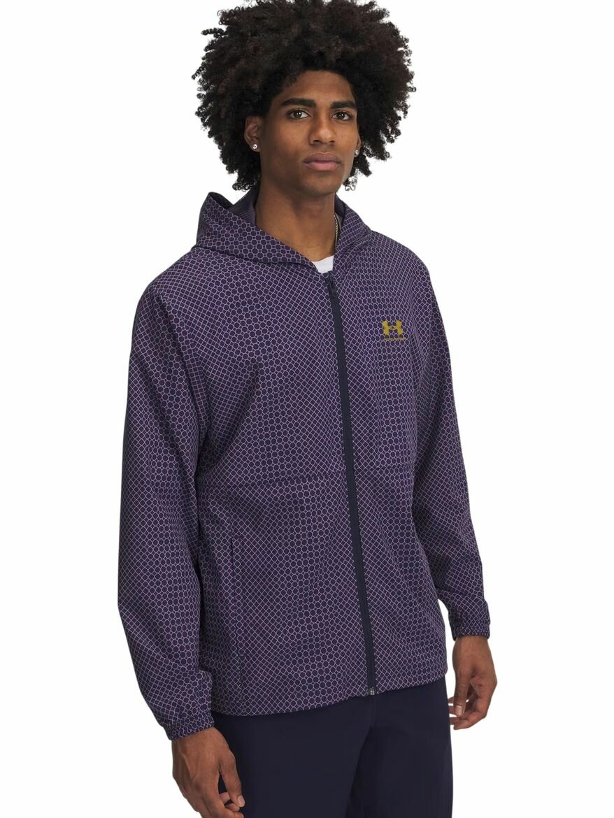 Ветровка Under Armour UA Holiday Vibe Windbreaker, размер SM, синий/фиолетовый
