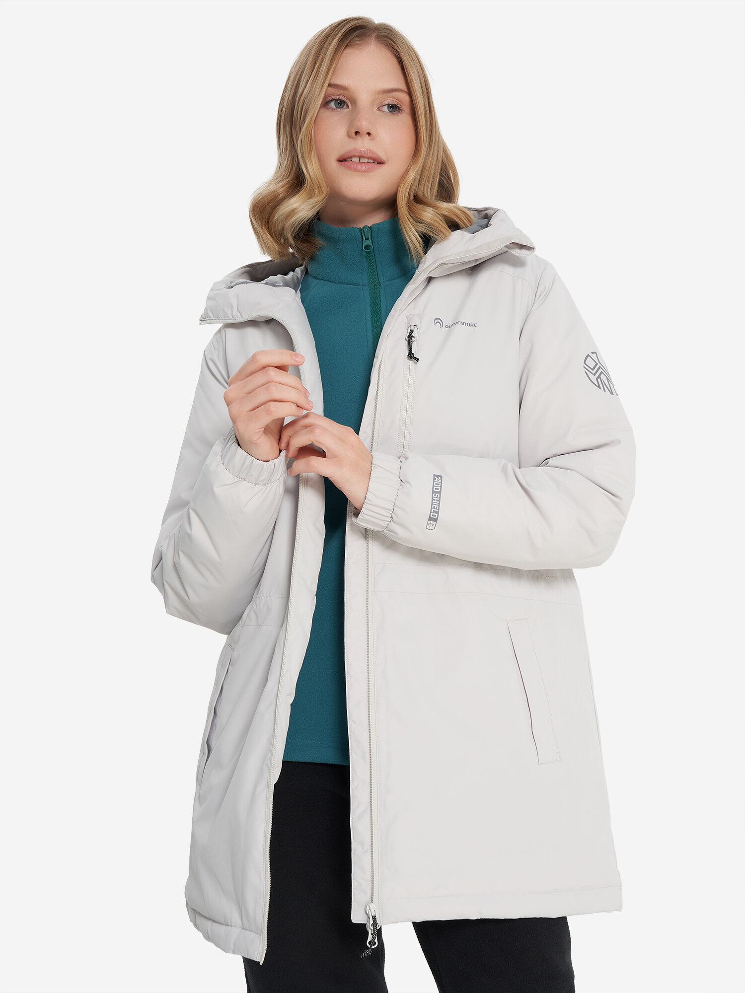 Пуховик OUTVENTURE Women's Fake Down Jacket, размер 44, светло-серый