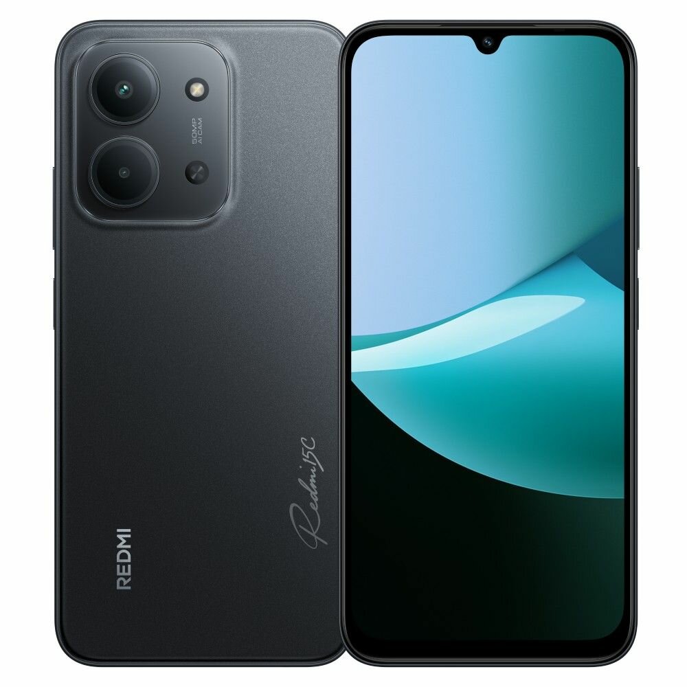 Смартфон Redmi 15C Black, экран 120 Hz, 4GB/128GB, Android 15