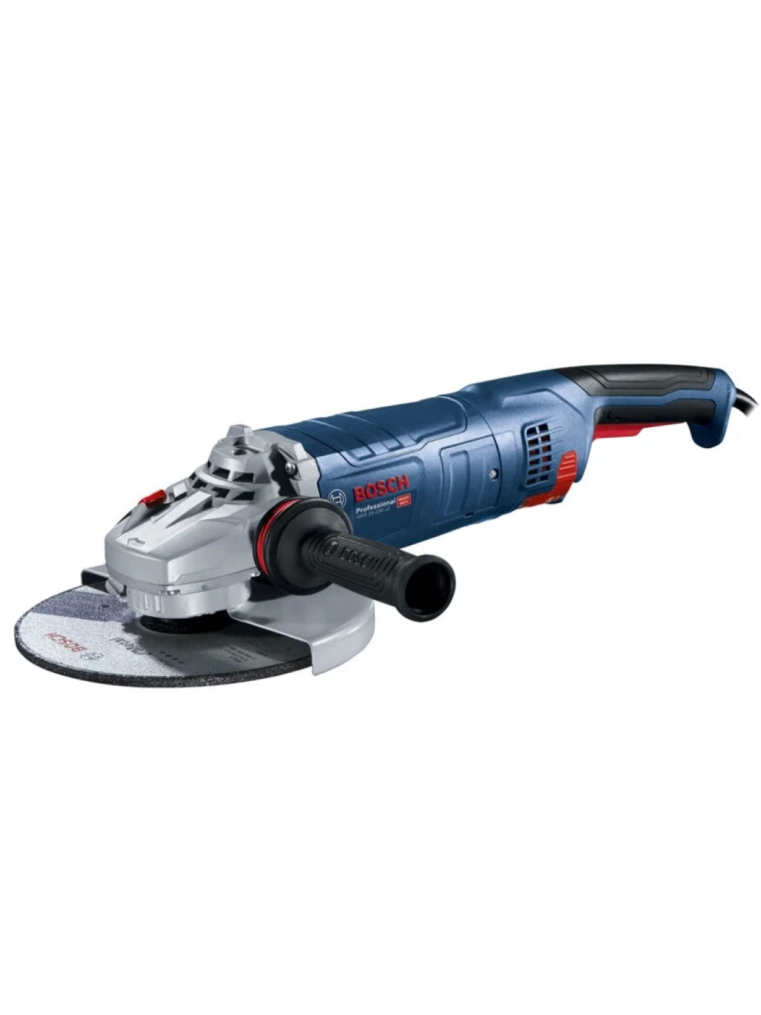 Шлифмашина Bosch GWS 17-125, блокировка кнопки включения, двухпозиционная рукоятка