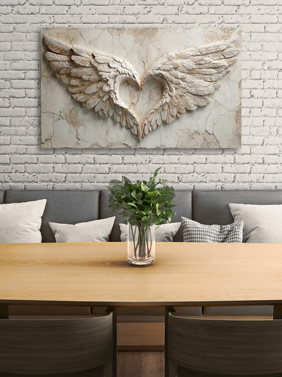 Картина на холсте LOFTime 60х100 Крылья сердце КБ-1769-60100