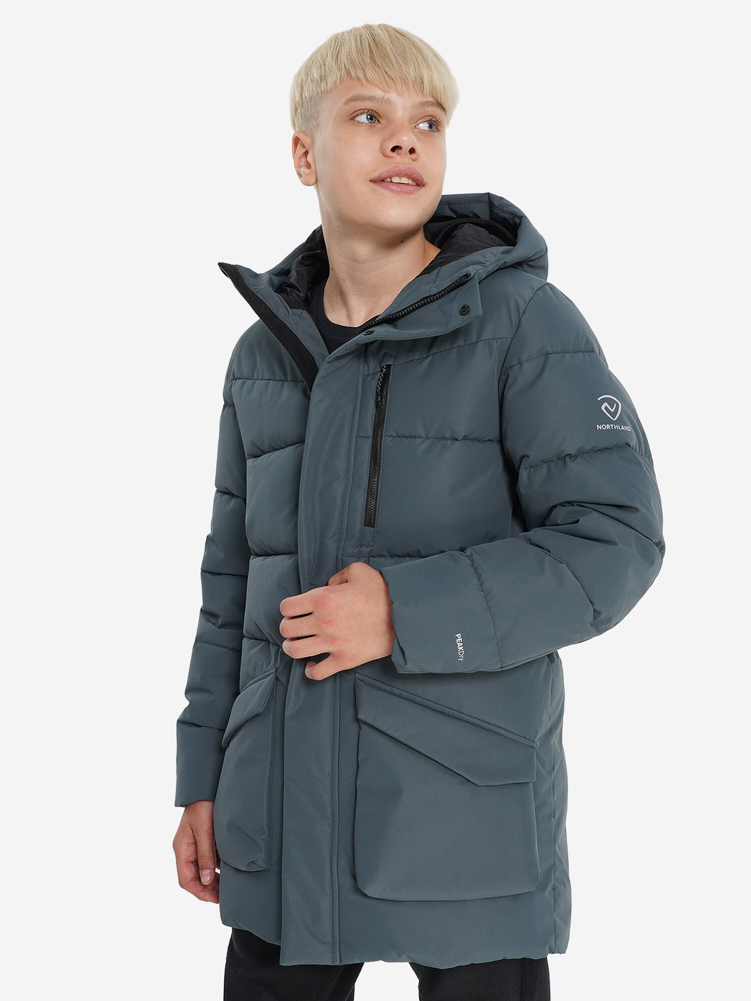 Пуховик Northland Travel Boys Faux Down Jacket размер 170-176 серый