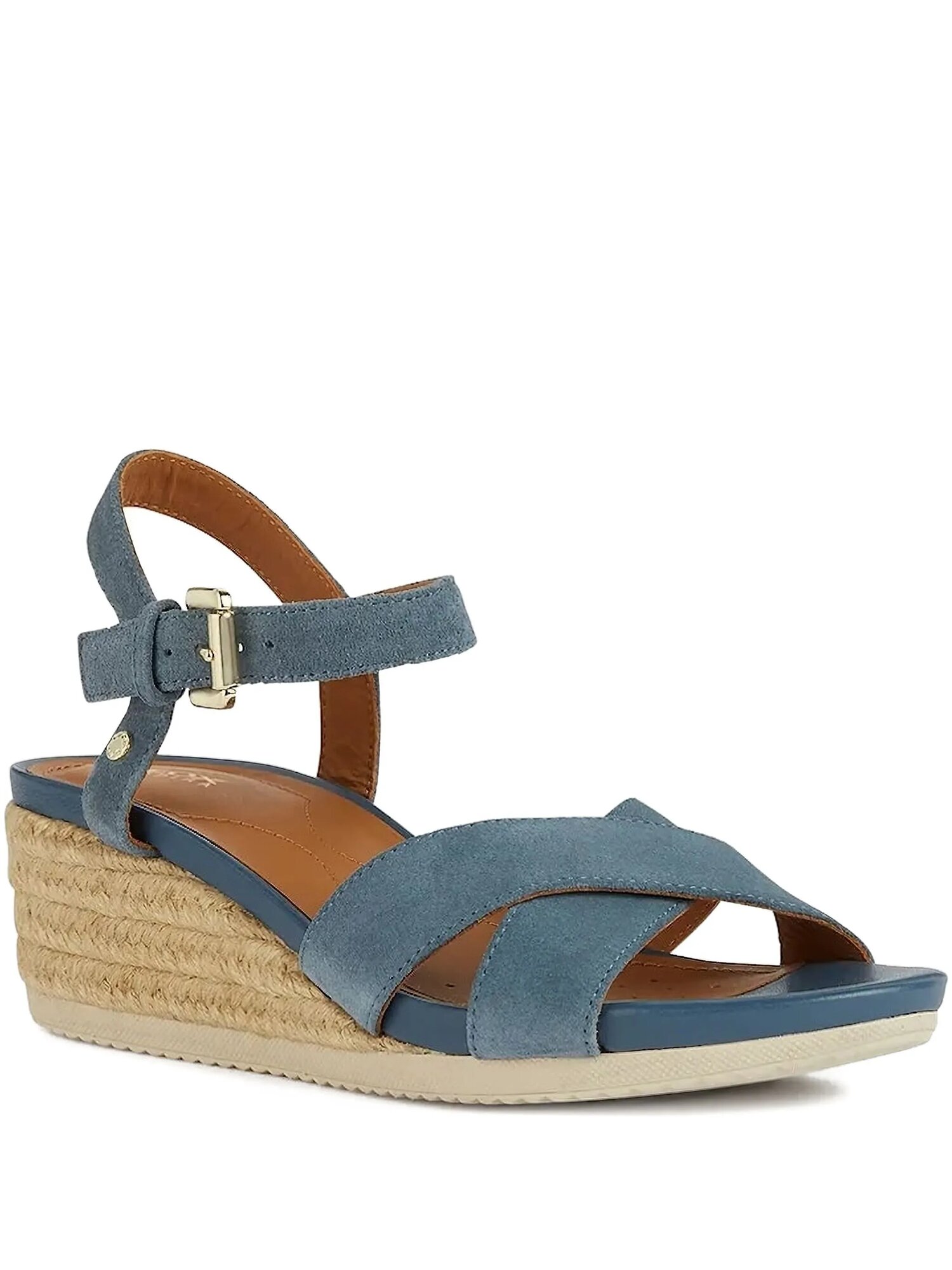 Эспадрильи GEOX 55mm crossover wedge espadrilles, размер 5 UK, синий
