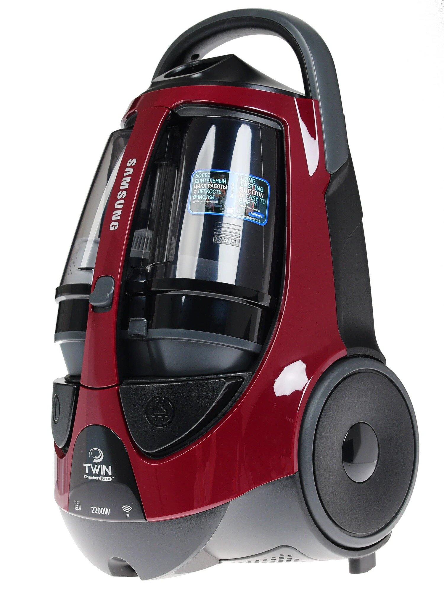 Пылесос Samsung 885F — 2200 Вт, 2 л контейнер, HEPA, турбощётка, Super Twin Chamber