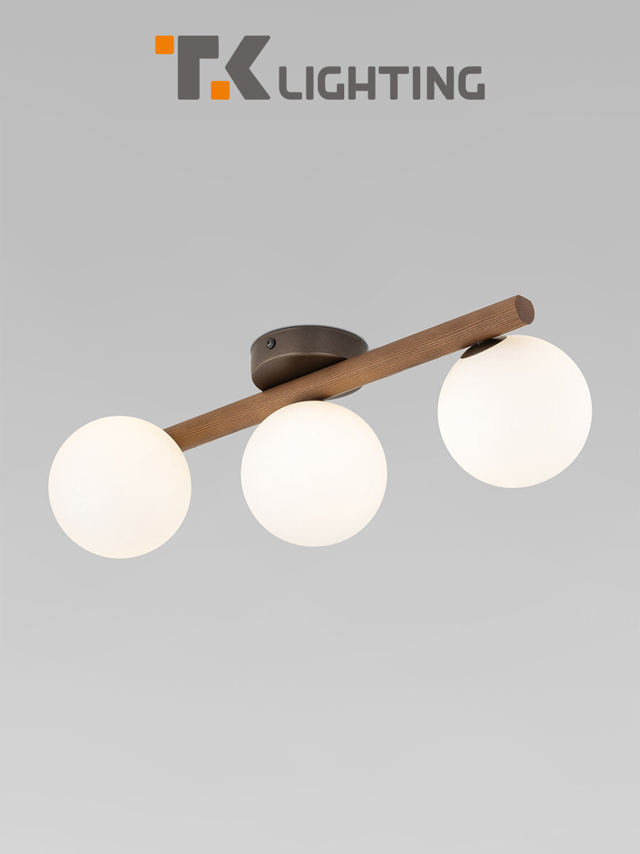 Люстра   Потолочный светильник TK Lighting Estera Wood 10269  G9  цвет белый светлое дерево коричневый