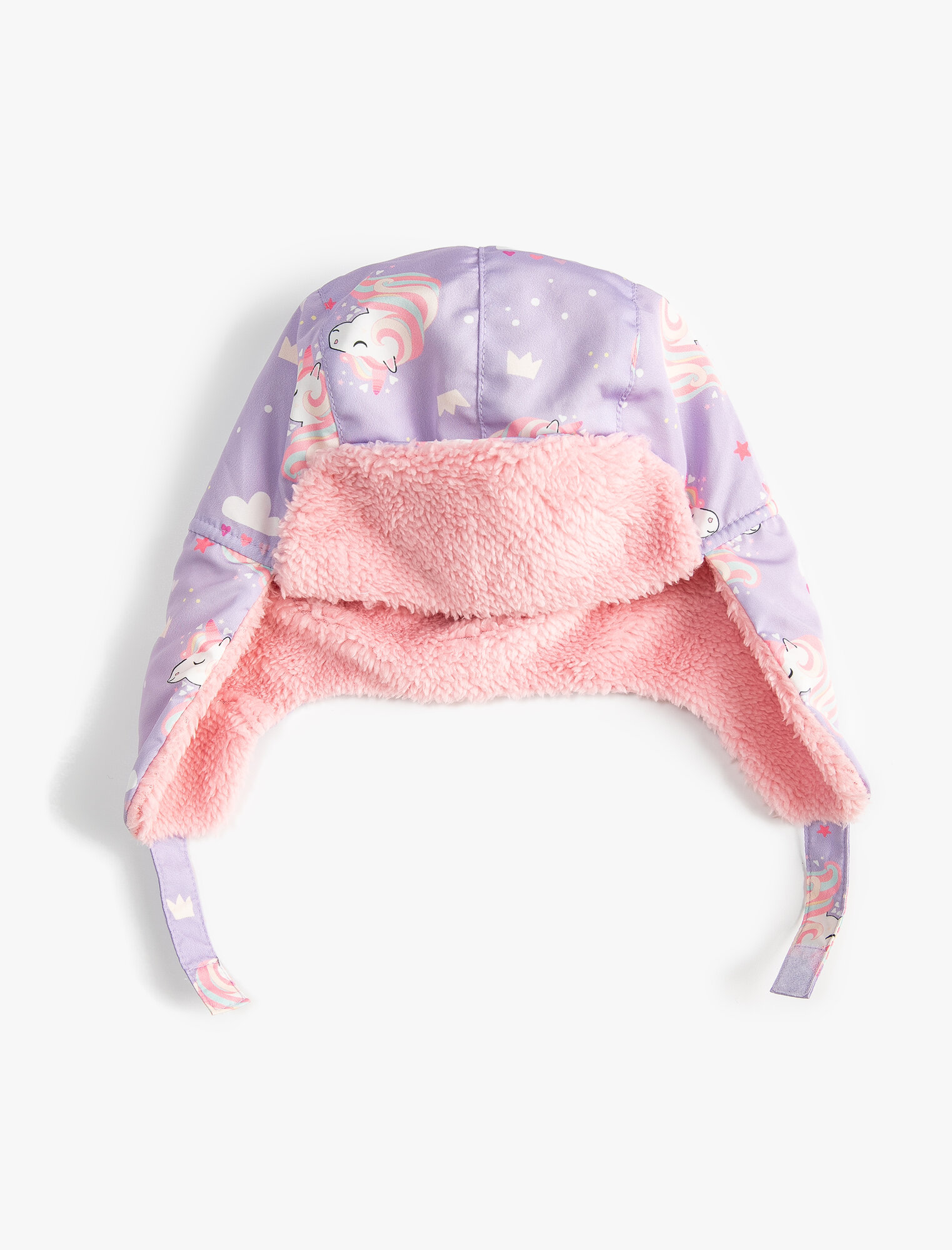 Шапка-ушанка KOTON для девочек размер универсальный - one size лиловый