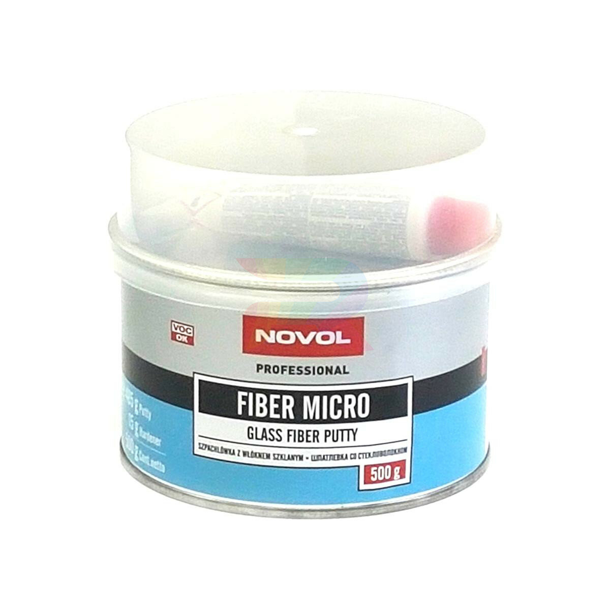 Шпатлевка со стекловолокном Novol Fiber Micro Glass Putty (микростекловолокно) 0,5 кг.