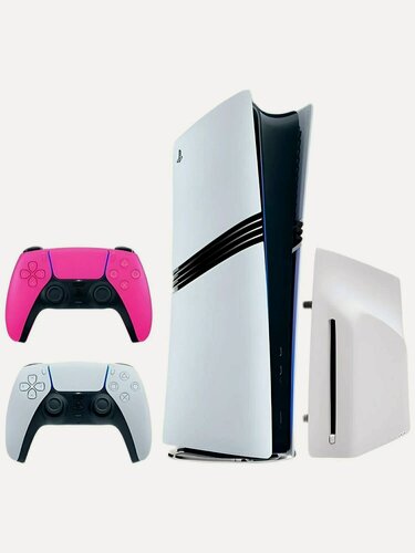 Изображение товара Sony PlayStation 5 Pro Digital Edition 2ТБ + Дисковод + Второй розовый геймпад, вилка Type A