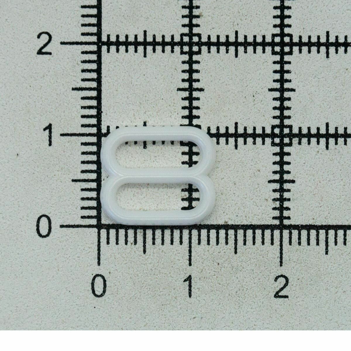 Регуляторы для бретелей 10 мм, 100 шт, пластик, Айрис, белый — фото 1