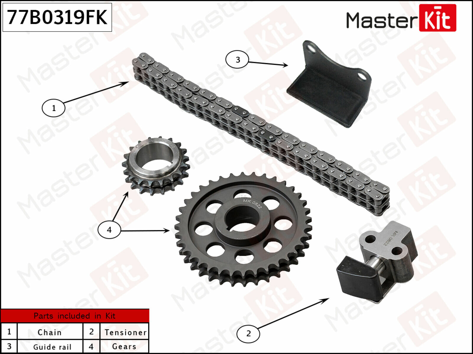 Комплект Цепи Грм Great Wall 491Qe(Masterkit 77B0319Fk)
