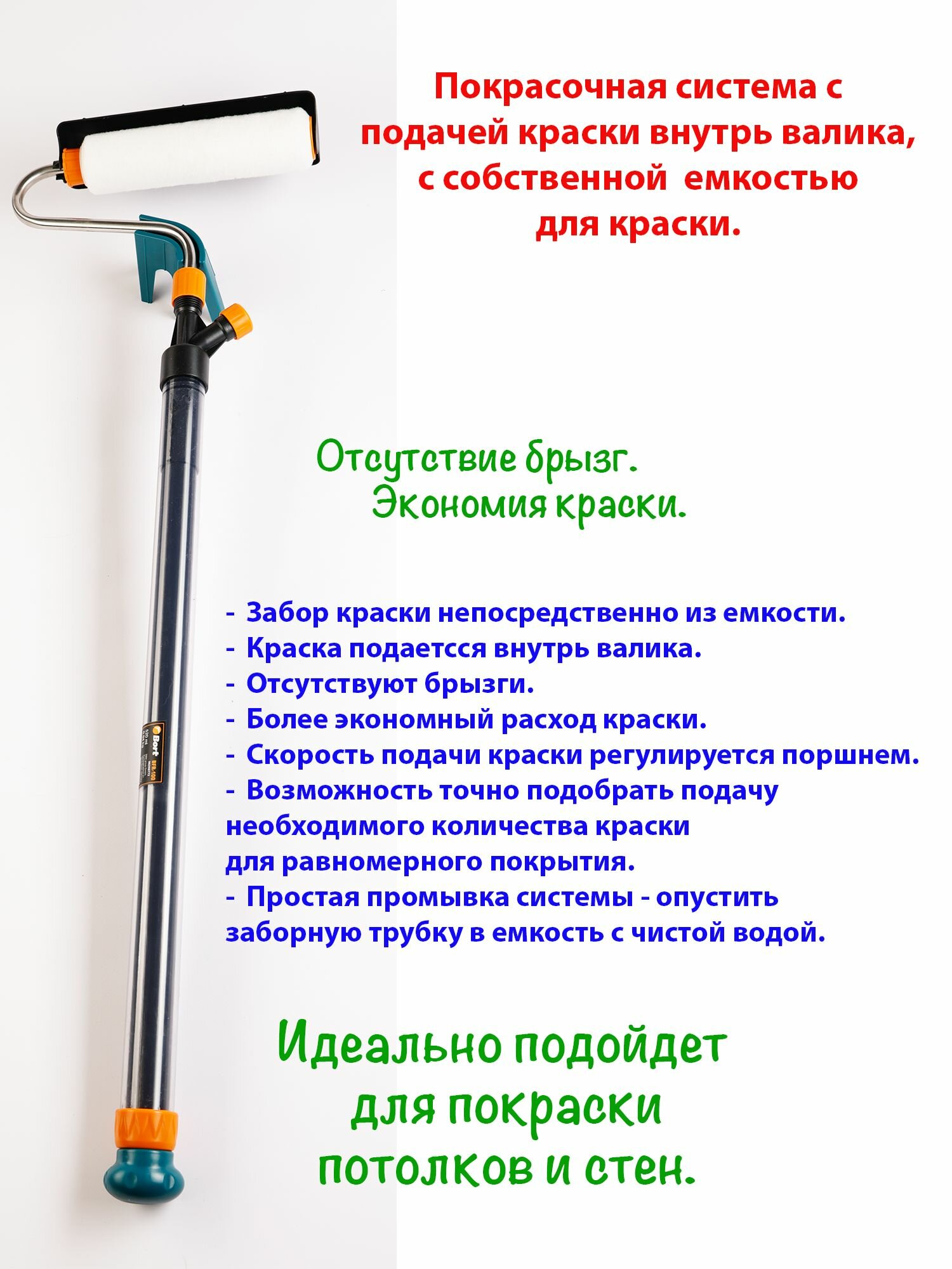 Валик малярный с емкостью для краски BFR-100