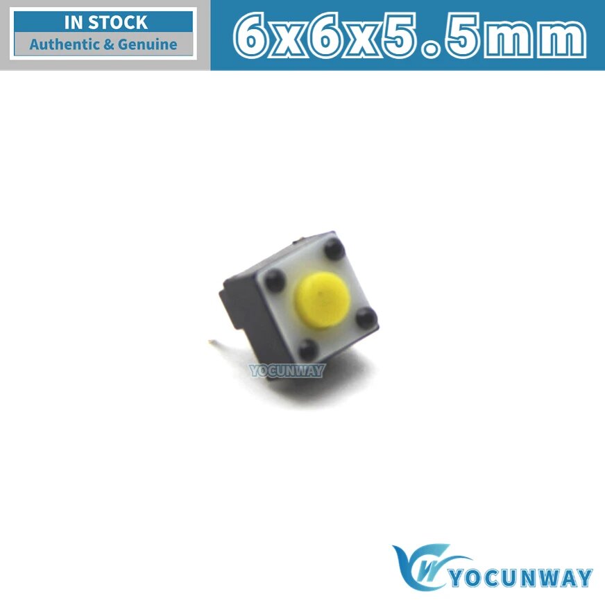 Бесшумный микропереключатель HUANO 6*6*3.5 мм 6*6*4.3 мм 6x6x4.3mm