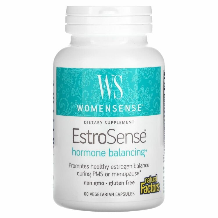 Гомеопатические Препараты Для Женского Здоровья Natural Factors, WomenSense, EstroSense, гормональный баланс, 60 вегетарианских капсул