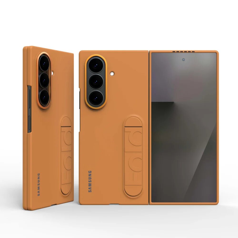 Чехол для телефона Samsung Galaxy Z Fold 7 5G с сенсорной подставкой, складной кронштейн, Brown