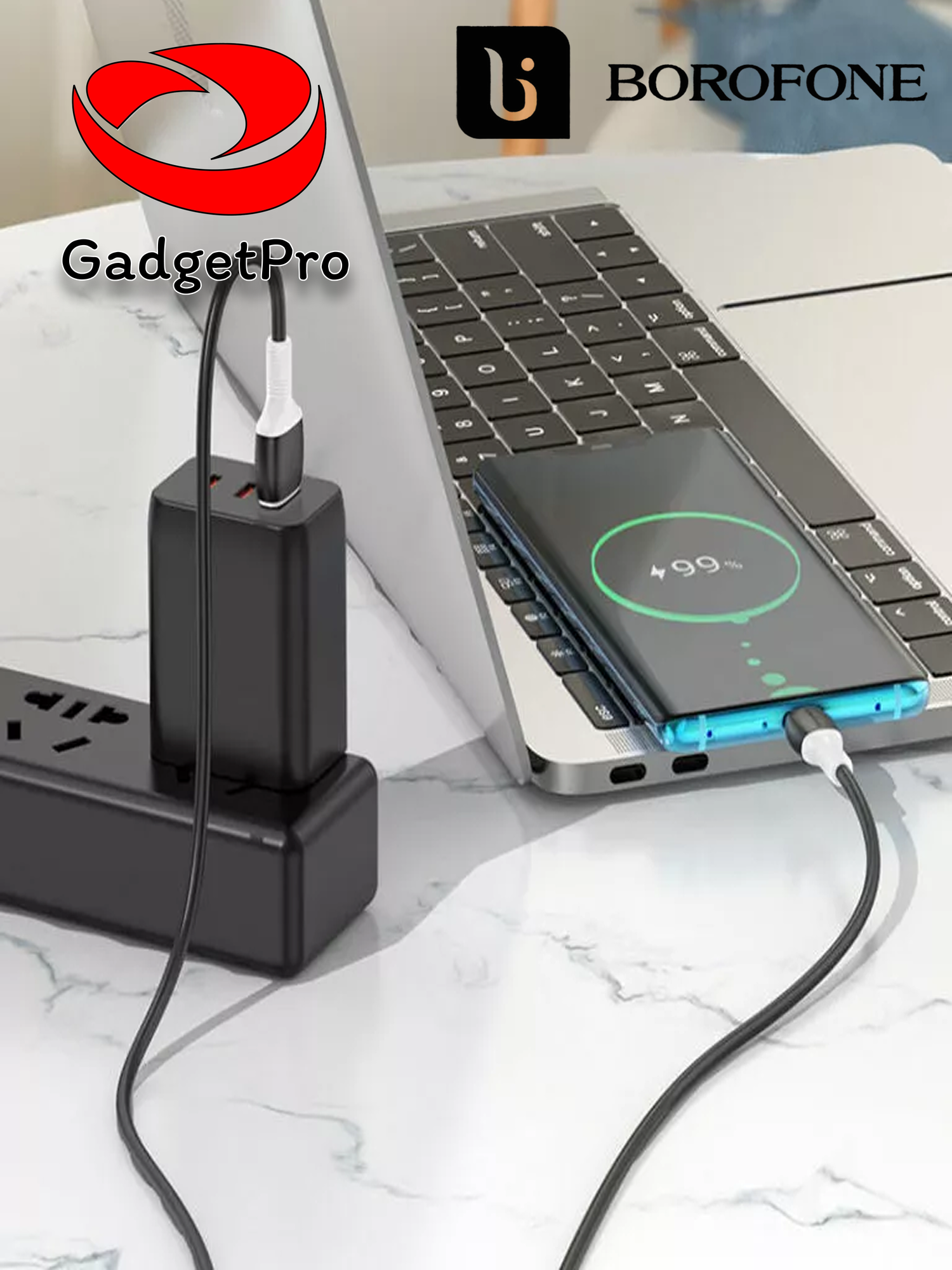 BOROFONE BX84 — кабель USB Type-C, 1 м, 3.0A, черный, ПВХ оплётка, алюминиевые коннекторы