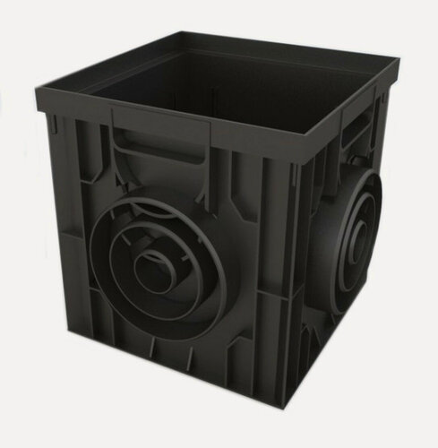 Изображение товара Дождеприемник пластиковый 300×300 мм черный для локального водоотвода и ливневки