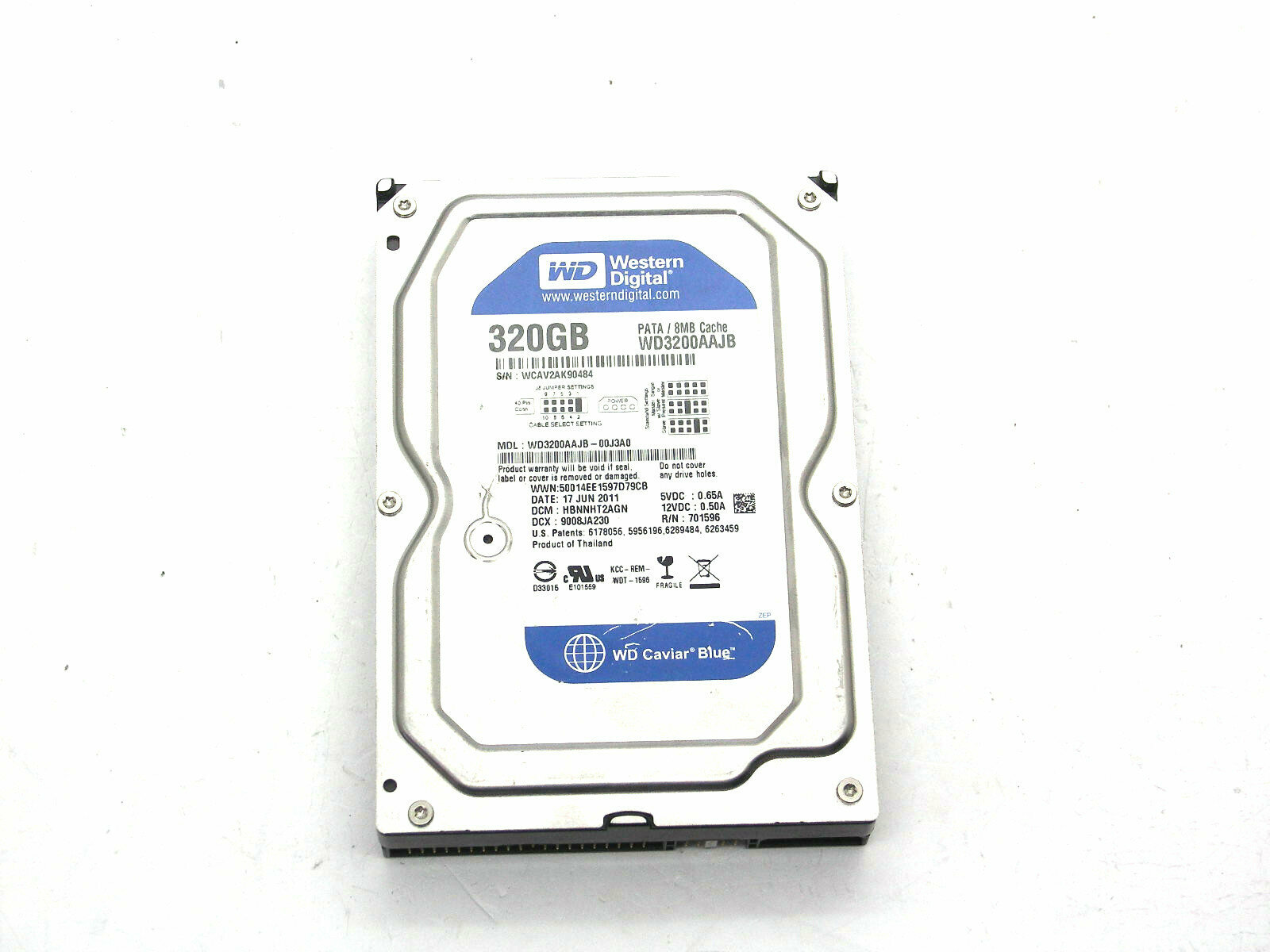 Жесткий диск Western Digital Blue WD3200AAJB, 320 Гб, 7200 об/мин, 3.5", 10 Мб/с