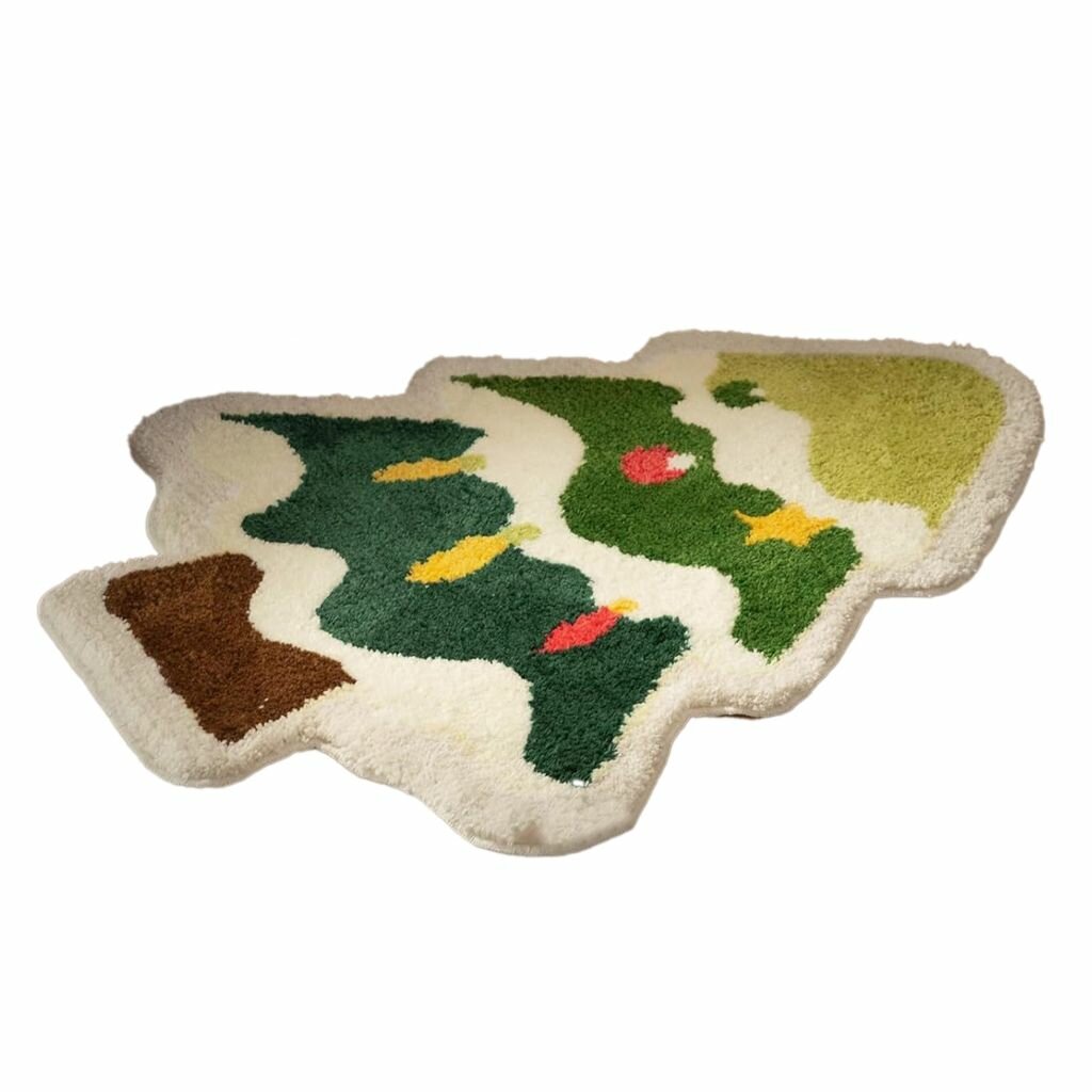 Коврик для пола с рождественской елкой впитывающий коврик для ванной комнаты-Рождественская елка 1-40 * 60 см