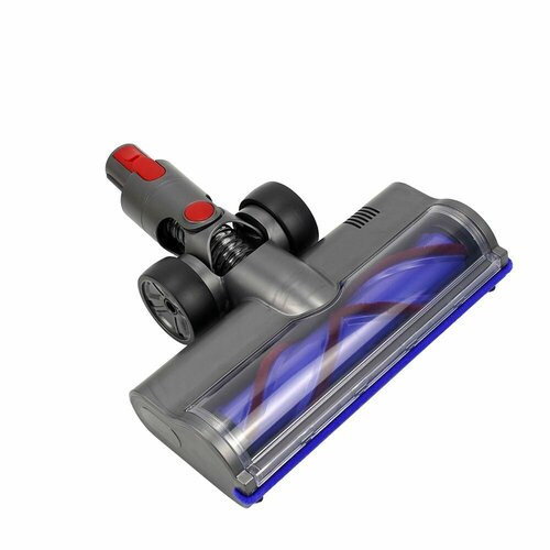 Турбощетка для пылесоса Dyson V10 V8 V7 V11 V15. Насадка с LED подсветкой и V-образным расположением щетинок на валике. Щетка для ковров, ковровых покрытий, ламината, паркета и плитки.