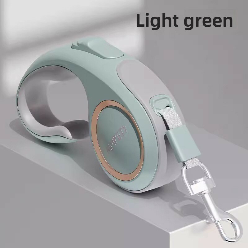 Pet traction rope with controlled extension for safe dog walks and night visibility morandi-3m