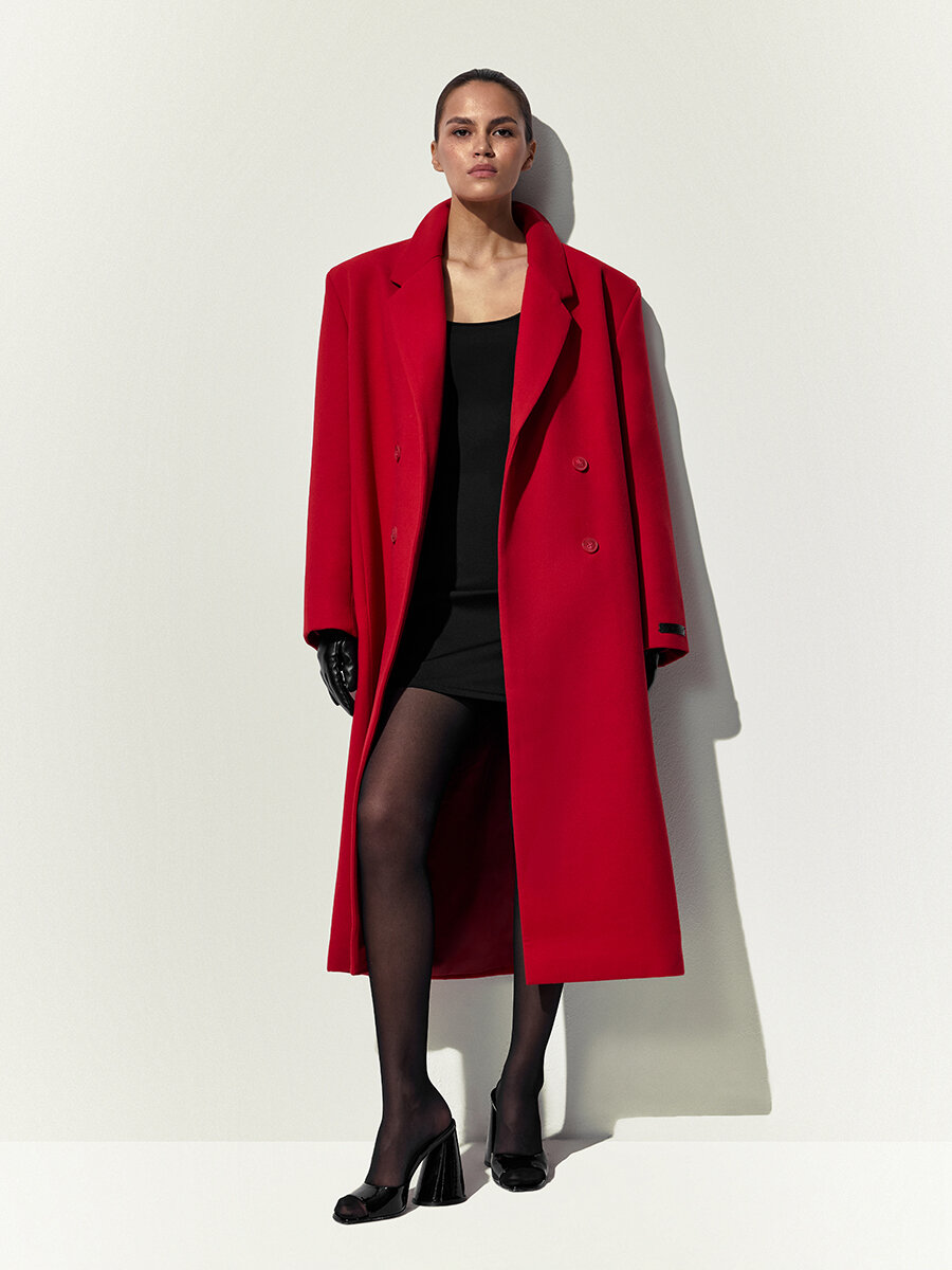 Пальто TOPTOP, размер M, красный