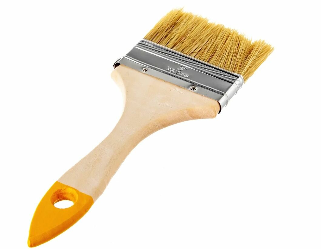 Набор малярных кистей "Slim", плоские, натуральный ворс, 12шт, 75мм — фото 1