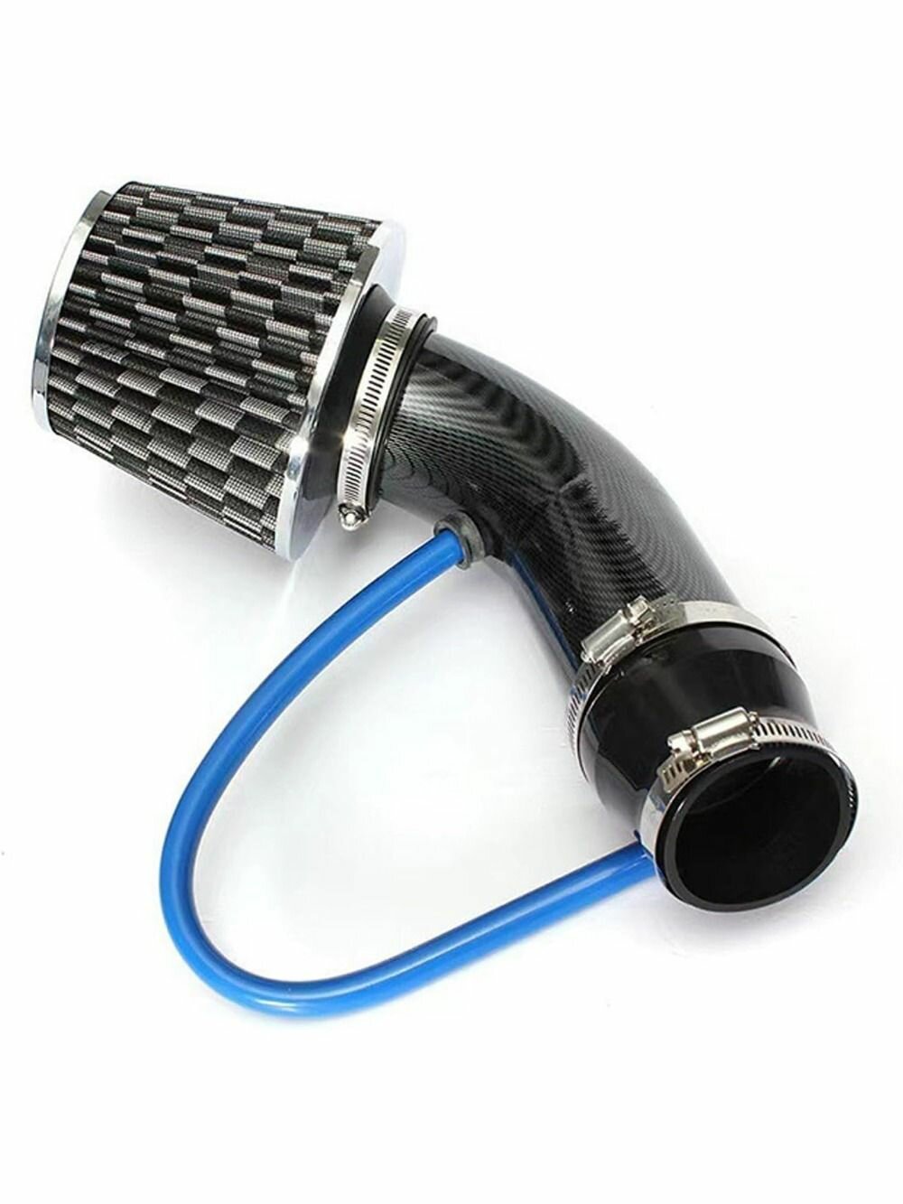 Универсальный комплект для забора холодного воздуха диаметром 76 мм алюминиевая индукционная система для автомобилей / мотоциклов / квадроциклов улучшенная производительность при высоком расходе