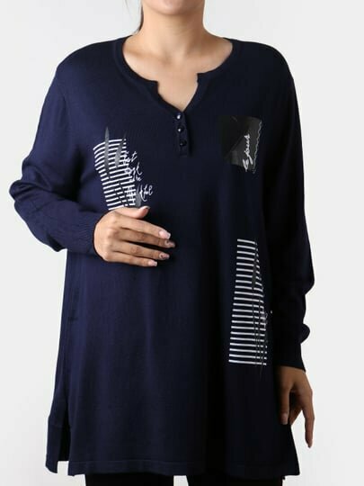 Туника , размер 60, темно-синий — фото 1