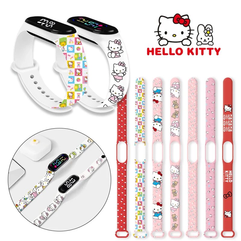 Картинки Ремешок Sanrio Hello Kitty для Xiaomi Mi Band 4 3 5 6