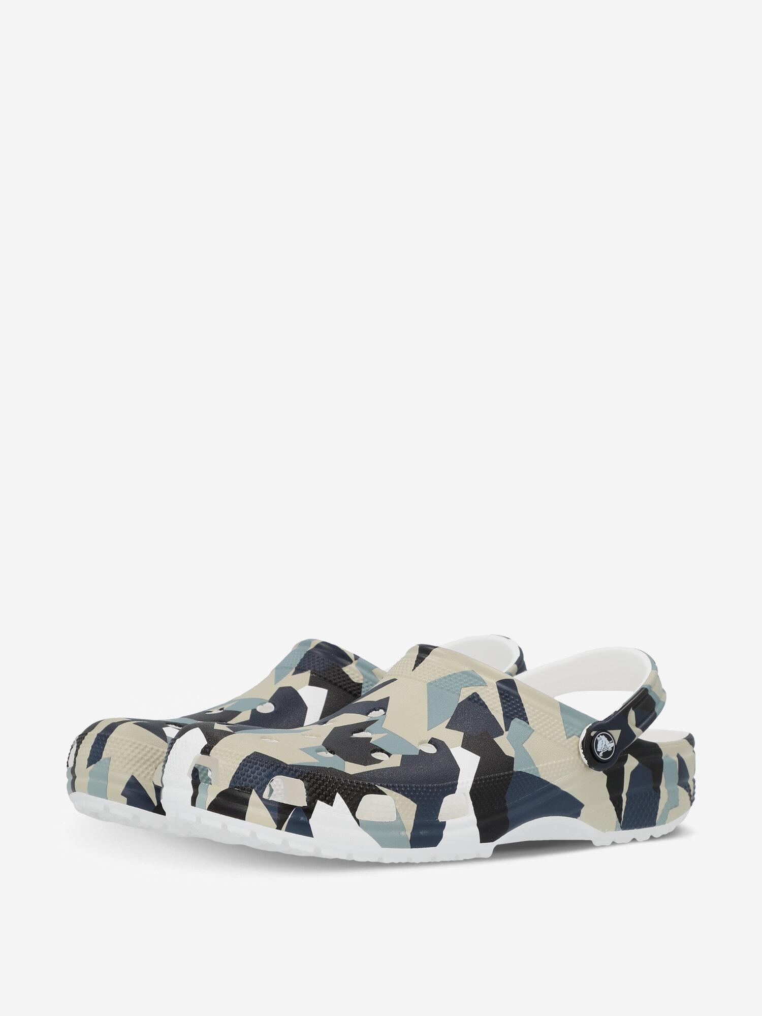 Сабо Crocs, размер M10W12, белый/разноцветный — фото 1