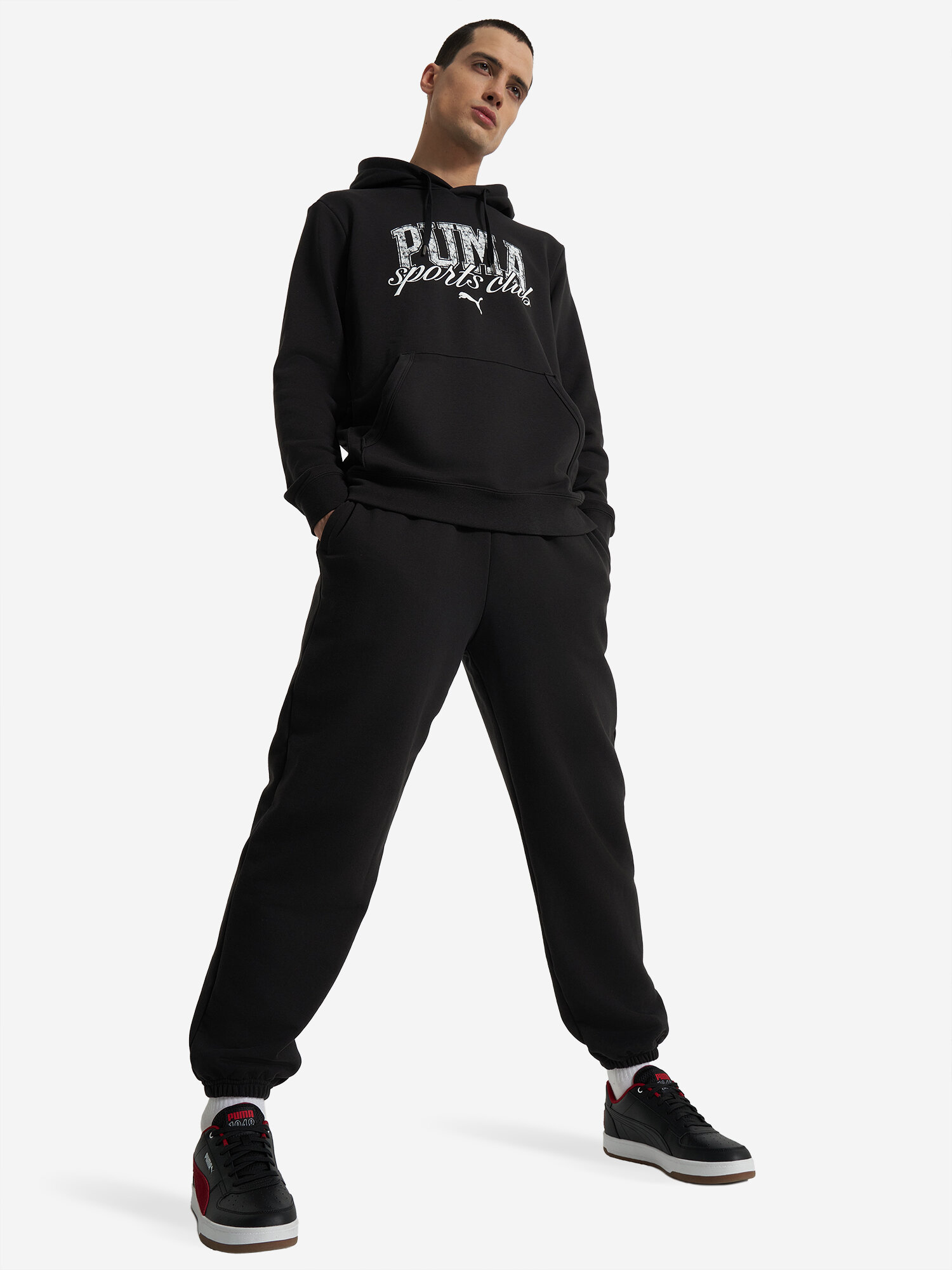 Худи спортивное PUMA, размер S, , черный — фото 1