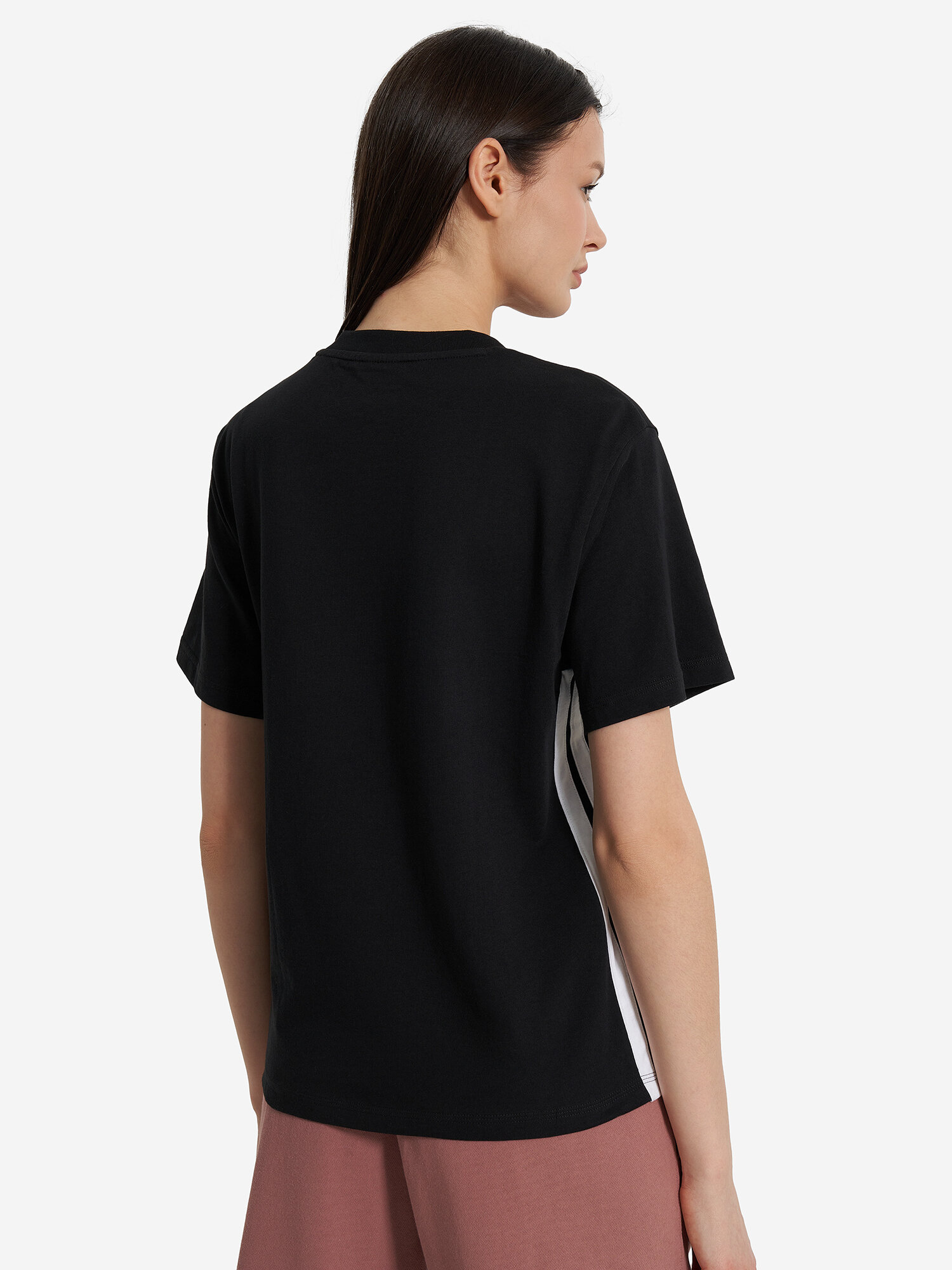 Футболка спортивная adidas, размер L, черный/белый — фото 1