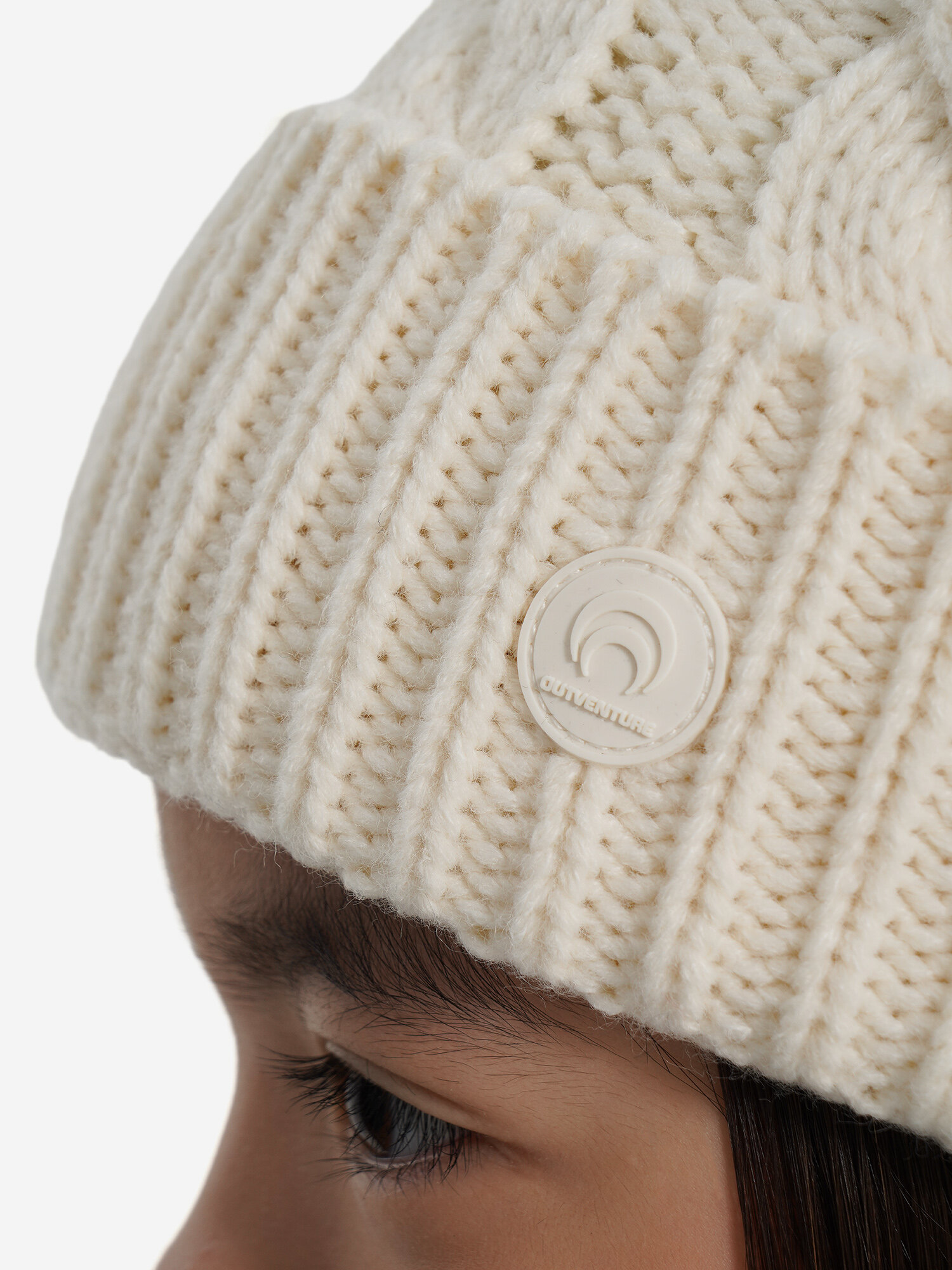 Шапка OUTVENTURE для девочек, размер 54, кремовый — фото 1