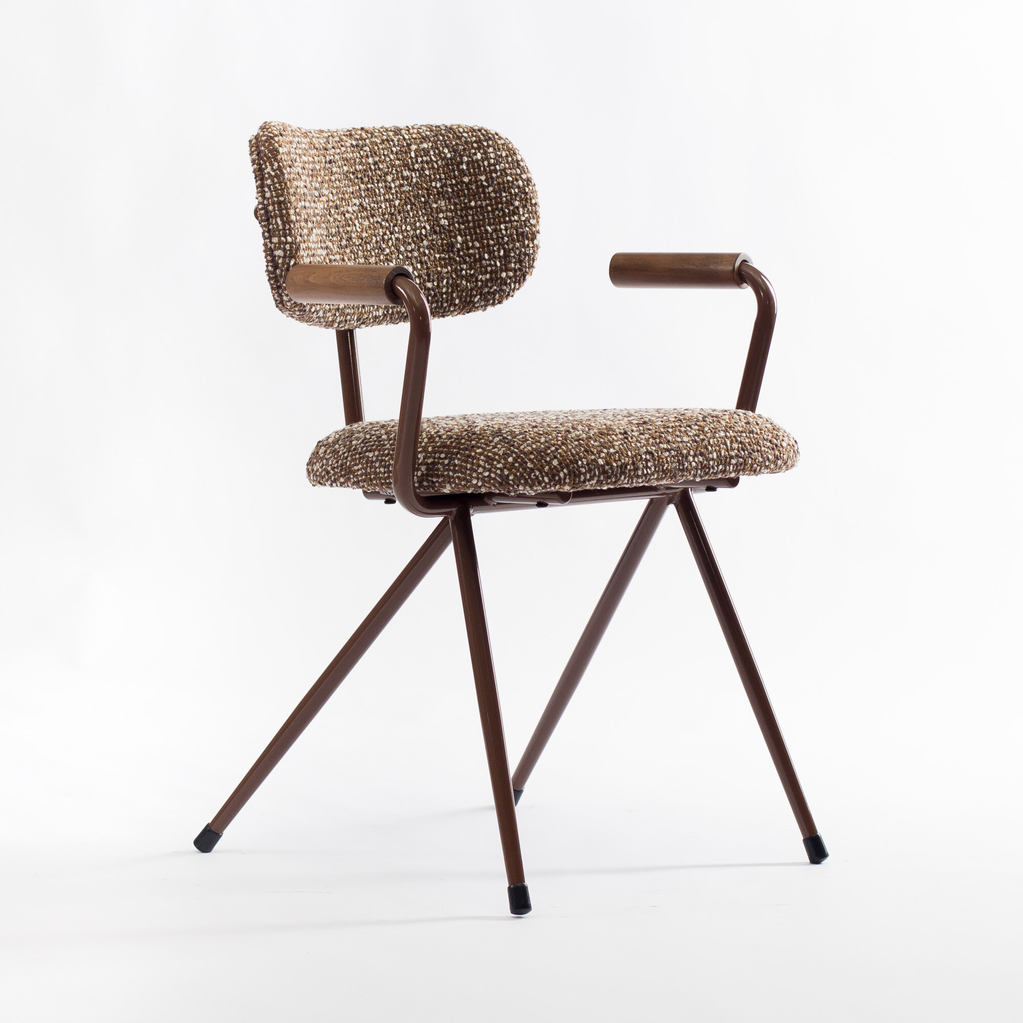 Стул Сеул коричневая ткань ножки металл (коричневый) для дома/для гостиной/для столовой/для кафе/кухонный стул/стул кухонный